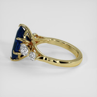 3.53 Ct. Blue Sapphire Ring, 14K Yellow Gold 4