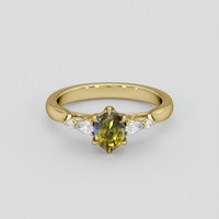 1.71 Ct. Bi Color Sapphire Ring, 14K Yellow Gold 1