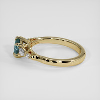 0.83 Ct. Greyish Blue Sapphire Ring, 14K Yellow Gold 4