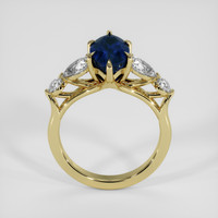 3.53 Ct. Blue Sapphire Ring, 18K Yellow Gold 3