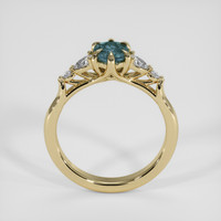 0.83 Ct. Greyish Blue Sapphire Ring, 18K Yellow Gold 3