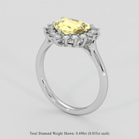 2.46 Ct. Yellow Sapphire Ring, Platinum 950 2