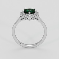0.97 Ct. Bluish Green Sapphire Ring, 10K White Gold 3