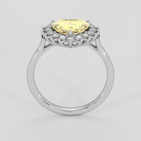 2.46 Ct. Yellow Sapphire Ring, 18K White Gold 3