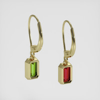 <span>1.50</span>&nbsp;<span class="tooltip-light">Ct.Tw.<span class="tooltiptext">Total Carat Weight</span></span> Green Tourmaline Earrings, 14K Yellow Gold 4