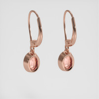 <span>2.02</span>&nbsp;<span class="tooltip-light">Ct.Tw.<span class="tooltiptext">Total Carat Weight</span></span> Padparadscha Sapphire Earrings, 14K Rose Gold 4