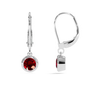 1.32 Ct.Tw. Ruby Earrings, 14K White Gold 2