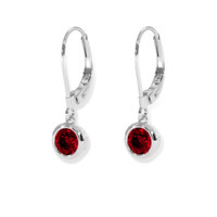 1.32 Ct.Tw. Ruby Earrings, 14K White Gold 3