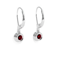 1.32 Ct.Tw. Ruby Earrings, 14K White Gold 4