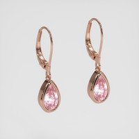 <span>3.13</span> <span class="tooltip-light">Ct.Tw.<span class="tooltiptext">Total Carat Weight</span></span> Padparadscha Sapphire Earrings, 14K Rose Gold 3