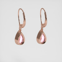 <span>3.13</span>&nbsp;<span class="tooltip-light">Ct.Tw.<span class="tooltiptext">Total Carat Weight</span></span> Padparadscha Sapphire Earrings, 14K Rose Gold 4