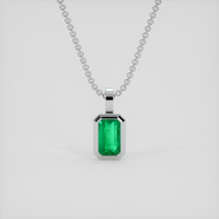 0.43 Ct. Emerald Pendant, Platinum 950 1