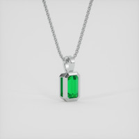 0.43 Ct. Emerald Pendant, Platinum 950 2