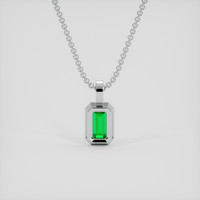 0.43 Ct. Emerald Pendant, Platinum 950 4