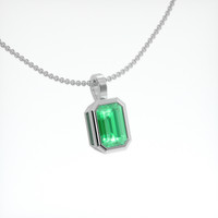 1.15 Ct. Emerald Pendant, Platinum 950 2