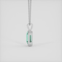 1.60 Ct. Bluish Green Sapphire Pendant, 14K White Gold 3