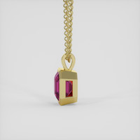 3.03 Ct. Purplish Red Rhodolite Garnet Pendant, 14K Yellow Gold 3