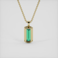 2.99 Ct. Bi Color Tourmaline Pendant, 14K Yellow Gold 4