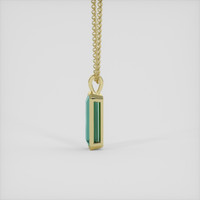 3.57 Ct. Bluish Green Tourmaline Pendant, 14K Yellow Gold 3