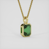 6.47 Ct. Green Sapphire Pendant, 14K Yellow Gold 2