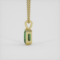 6.47 Ct. Green Sapphire Pendant, 14K Yellow Gold 3