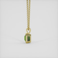 1.55 Ct. Green Sapphire Pendant, 14K Yellow Gold 3
