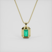 1.86 Ct. Emerald Pendant, 18K Yellow Gold 4
