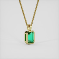 3.25 Ct. Emerald Pendant, 18K Yellow Gold 2