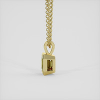 0.98 Ct. Yellowish Green Tourmaline Pendant, 18K Yellow Gold 3