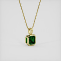 1.15 Ct. Green Tsavorite Garnet Pendant, 18K Yellow Gold 2