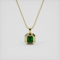 1.15 Ct. Green Tsavorite Garnet Pendant, 18K Yellow Gold 4