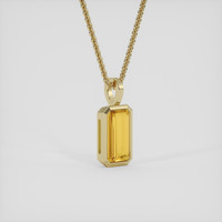 5.13 Ct. Orangish Yellow Precious Topaz Pendant, 18K Yellow Gold 2