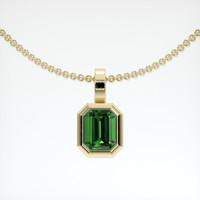 0.68 Ct. Gemstone Pendant, 18K Yellow Gold 1