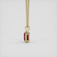 2.07 Ct. Pinkish Red Ruby Pendant, 18K Yellow Gold 3