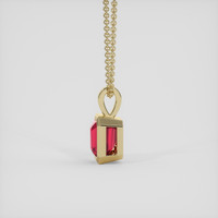 1.57 Ct. Pinkish Red Ruby Pendant, 18K Yellow Gold 3