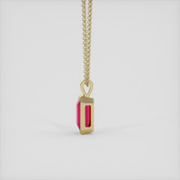 3.76 Ct. Pinkish Red Ruby Pendant, 18K Yellow Gold 3