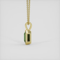 1.14 Ct. Yellowish Green Sapphire Pendant, 18K Yellow Gold 3