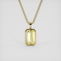 5.40 Ct. Yellow Sapphire Pendant, 18K Yellow Gold 1