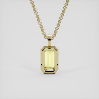 5.40 Ct. Yellow Sapphire Pendant, 18K Yellow Gold 4
