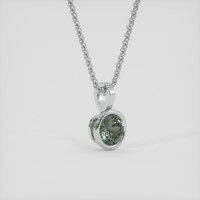 1.32 Ct. Green Sapphire Pendant, Platinum 950 2
