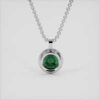 2.05 Ct. Bluish Green Sapphire Pendant, Platinum 950 4