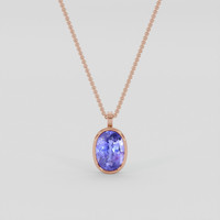 12.50 Ct. Color Change Paraiba Tourmaline Pendant, 14K Rose Gold 1