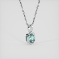 0.78 Ct. Blue Paraiba Tourmaline Pendant, Silver 2