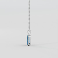 3.29 Ct. Multi Color Opal Pendant, 14K White Gold 3