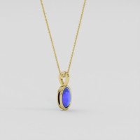 1.20 Ct. Blue Opal Pendant, 10K Yellow Gold 2