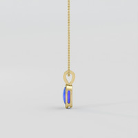 1.20 Ct. Blue Opal Pendant, 10K Yellow Gold 3