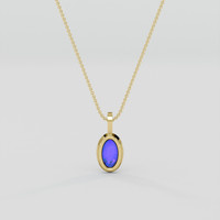 1.20 Ct. Blue Opal Pendant, 10K Yellow Gold 4