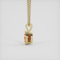 2.13 Ct. Peach Tourmaline Pendant, 10K Yellow Gold 3