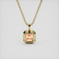 2.13 Ct. Peach Tourmaline Pendant, 10K Yellow Gold 4