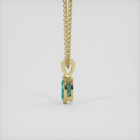 1.12 Ct. Greenish Blue Sapphire Pendant, 10K Yellow Gold 3